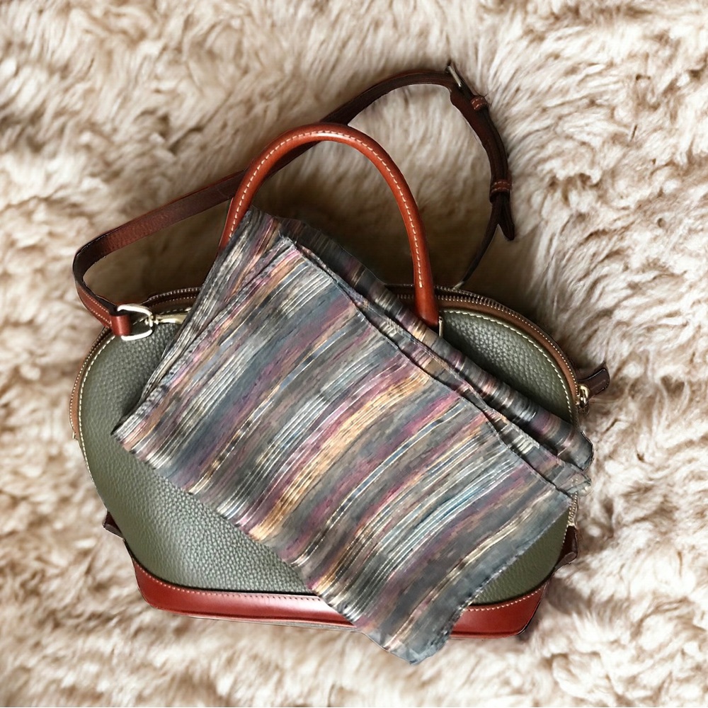 Sheer, Silk Multicolor, Multi-use 10” x 50” Scarf. $20.